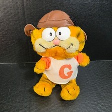 Vtg Fun Farm Garfield Plush 9" Orange Aviator Hat G Shirt 1981 Armchair Athlete