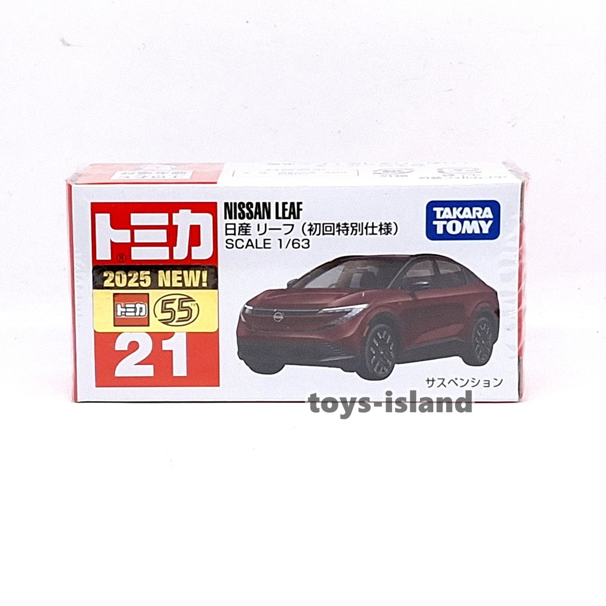 TOMICA 21 NISSAN LEAF 1/63 TOMY DIECAST CAR 2025 DEC NEW MODEL
