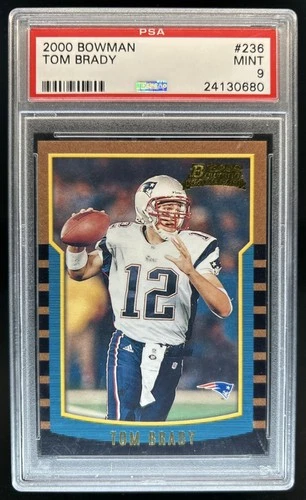 2000 Bowman Tom Brady Rookie RC #236 Patriots PSA 9