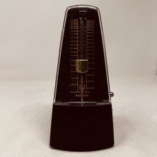 Nikko Mechanical Analog Metronome, Black Plastic Tempo Keeper TESTED WORKING