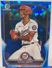 2023 Bowman Chrome Sapphire base Elijah Green #BDC-15 Nationals Prospect