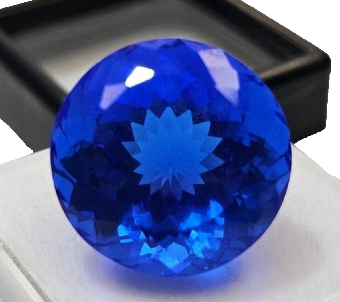 10 Ct Natural Flawless Ceylon Blue Sapphire Loose 12x12 MM Round Cut Gemstone