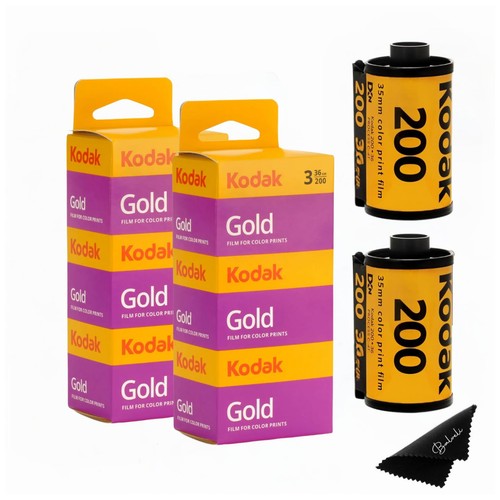 Kodak Gold 200 Kleinbildfilm Konvolut, 6 Rollen (2x3er Pack), je 36 Belichtungen, für 3...