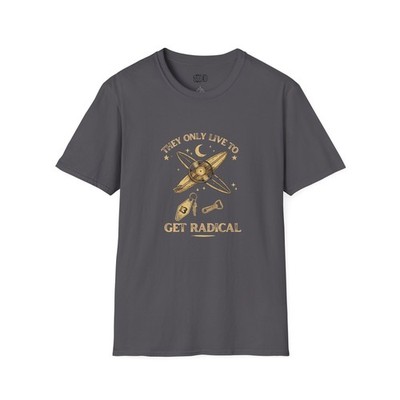 They Only Live To Get Radical Surf T-Shirt Retro Beach Graphic Tee