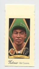COOL PAPA BELL SCARCE HELMAR STAMP BASEBALL CARD WITH UNCUT TAB