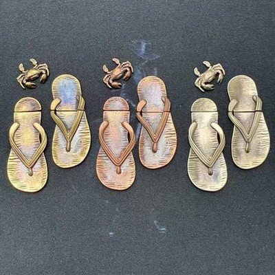 DIY boutique lighter sticker, beach shoes, classic pure copper sticker