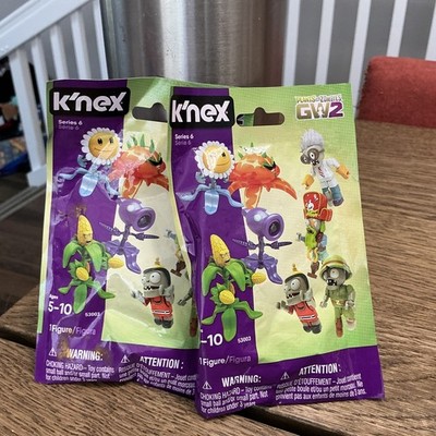LOT Of 2 Plants vs. Zombies Series 6 Figure K'Nex Blind Bag Knex New Sealed