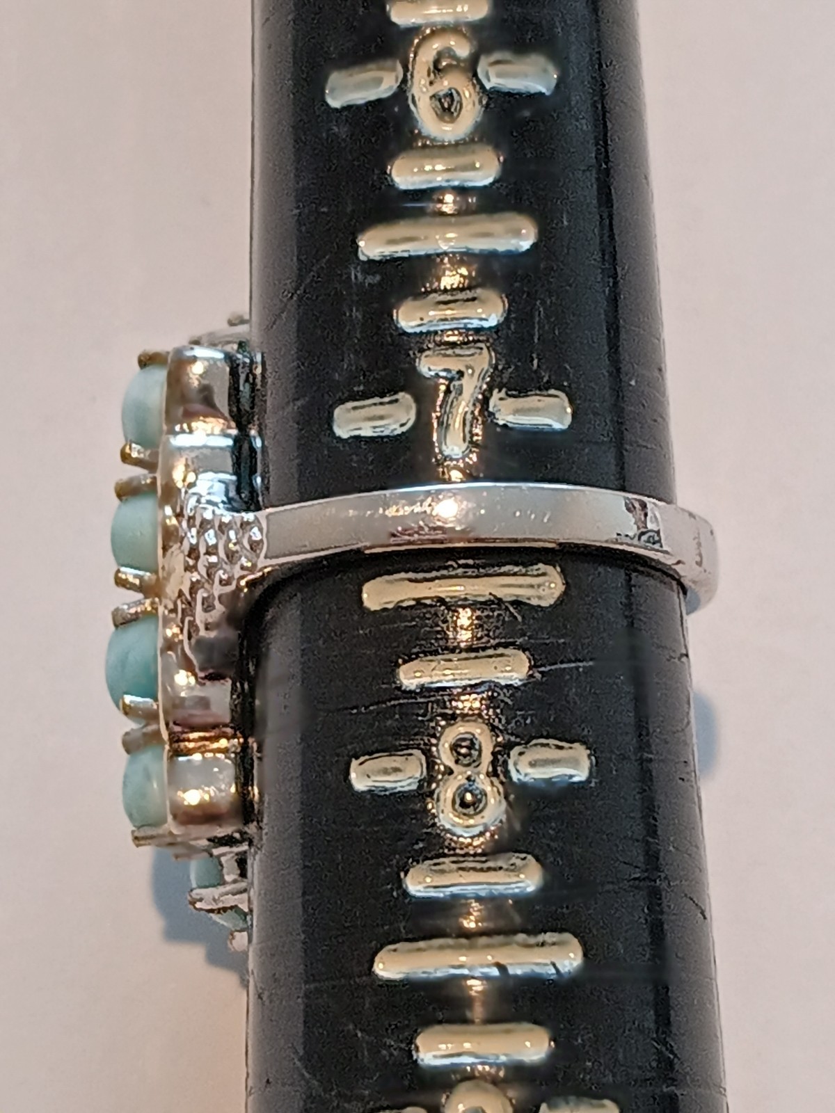 Larimar Cluster Ring Chuck Clemency STS Sterling … - image 7