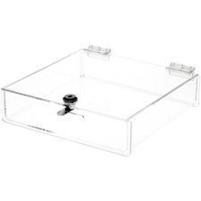 Plymor Clear Acrylic Locking Countertop Display Case, 2" H x 9" W x 9" D
