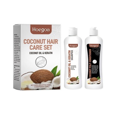 Coconut Shampoo & Conditioner Set, Repairing Moisturizing Smoothing