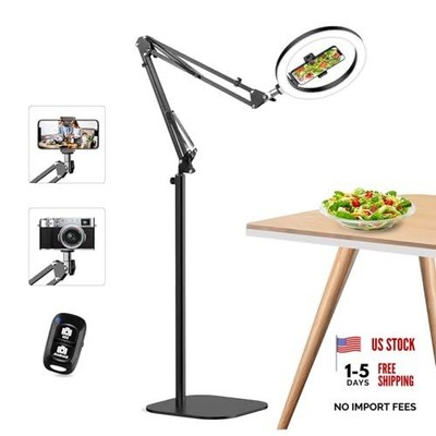 10'' Ring Light Tripod for iPhone Overhead Phone Mount Holder, 10 inches
