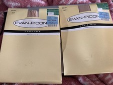 3 1 Vintage Evan-Picone Panty Hose Pantyhose Size E/F Buff Nude New Old Stock