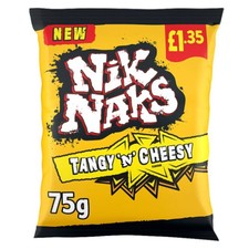 Nik Naks Tangy 'N' Cheesy Crisps 75g PMP - from Giant Bradley's Sweet Shop
