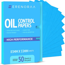 Blue Oil Wipes - Portable Face Blotting Sheets - Japanese High Performance Techn