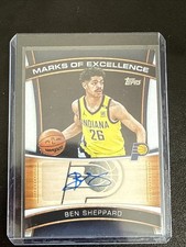 2025-26 Topps Basketball Ben Sheppard Marks of Excellence Auto Pacers #ME-BS