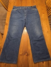 Maverick Vintage 70s Boots Cut Jeans Denim Jeans 38x29 Actual USA Made Western