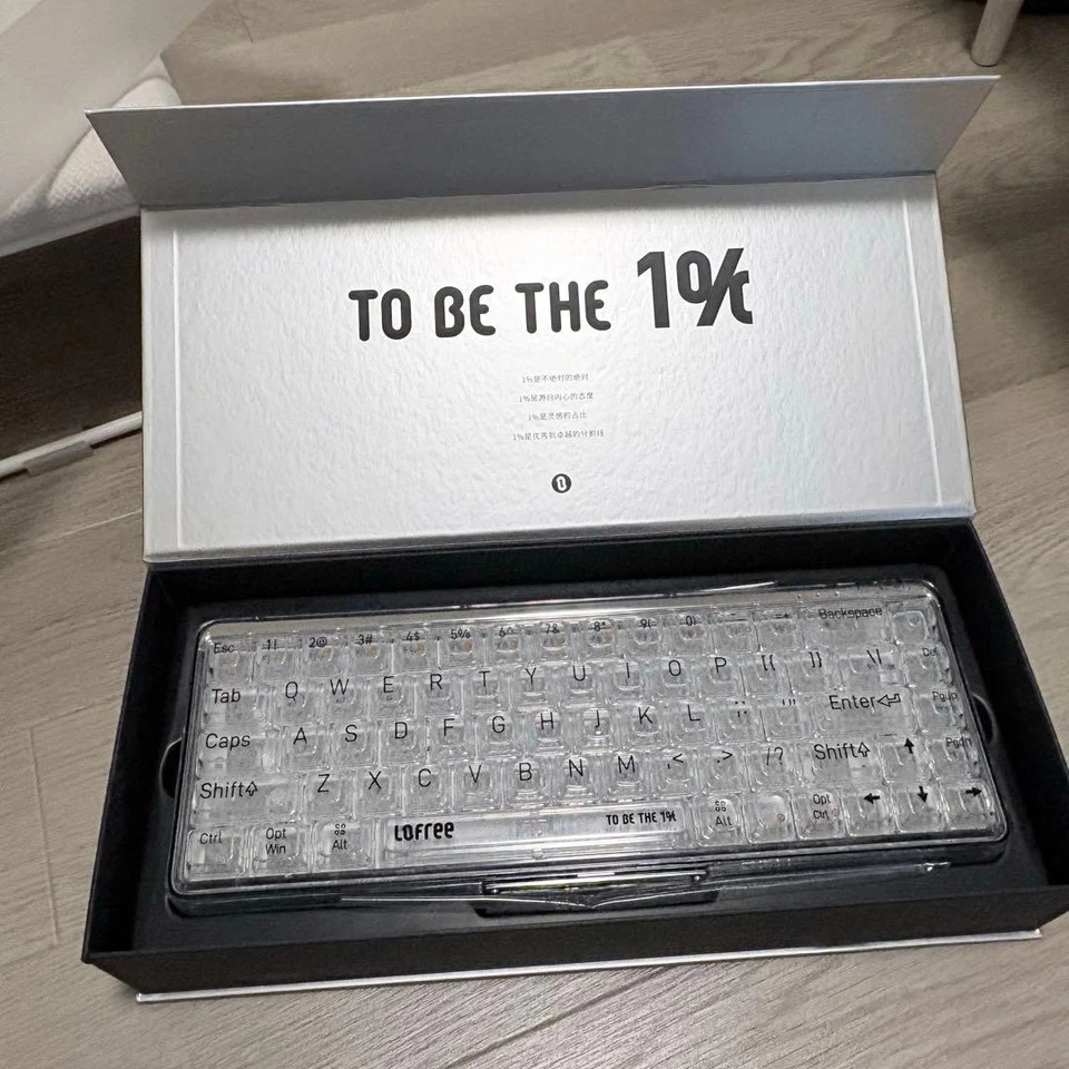 Lofree Clear Keyboard Bluetooth 5.1 Wired White Backlight Japanese Layout - Image 2 of 4