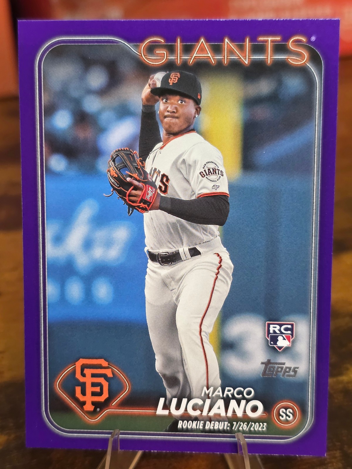 2024 Topps Update Series - Rookie Debut Marco Luciano #US217 (RC) Purple ROOKIE