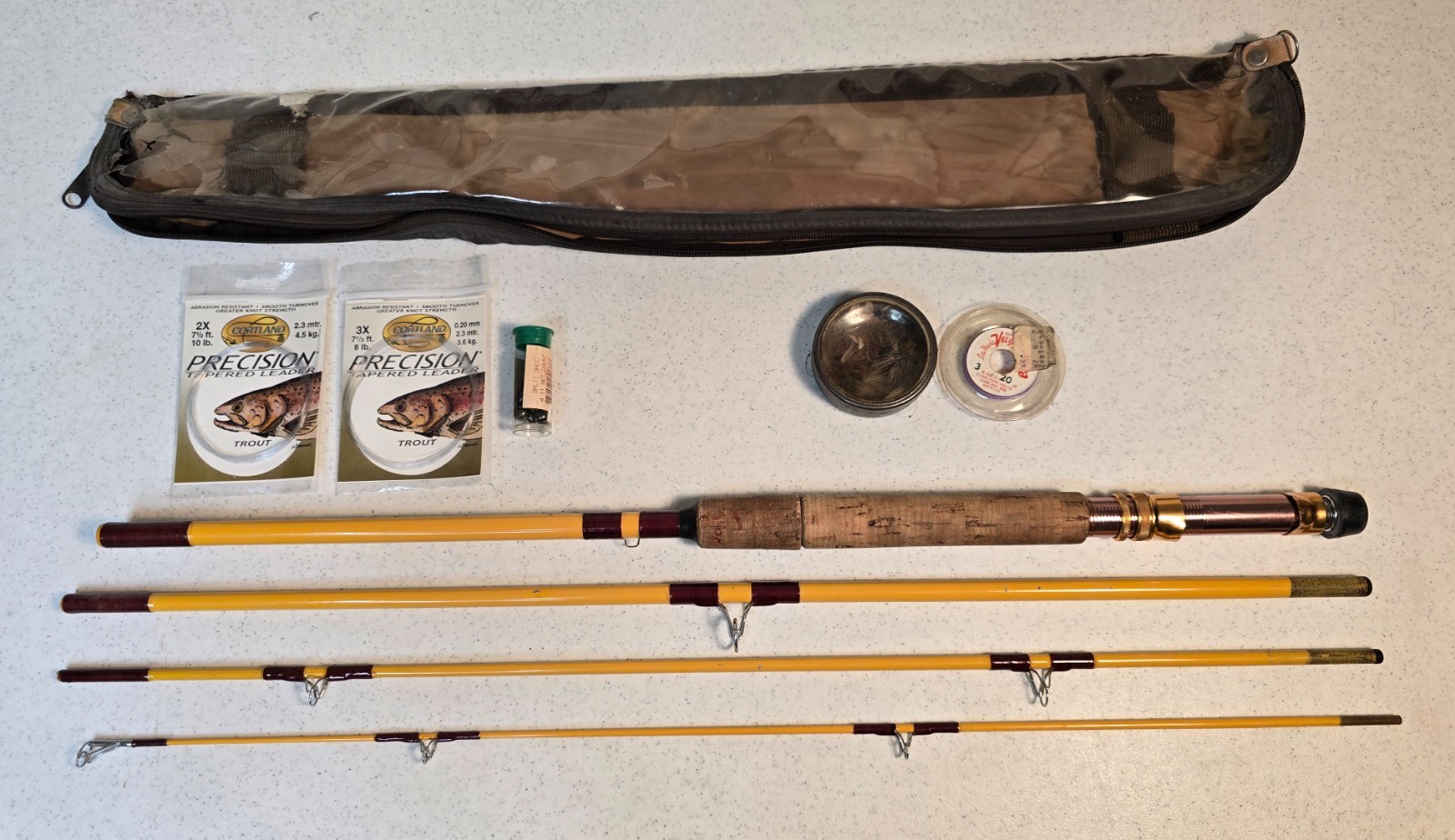Vintage Eagle Claw &ldquo;Pack-It&rdquo; PK601 Spin/Fly Travel Rod & Trout Kit