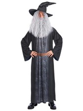 Sorcerer Costume Robe Belt and Hat for Men
