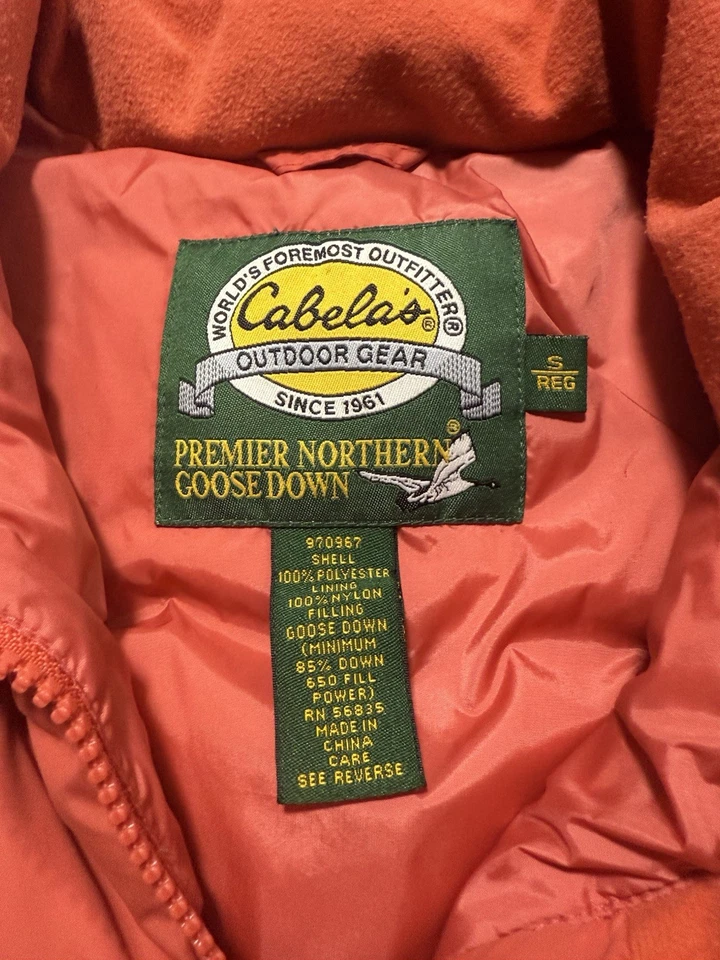 Colete acolchoado Cabelas feminino rosa Premier Northern ganso rosa tamanho pequeno 650 - Imagem 3 de 3