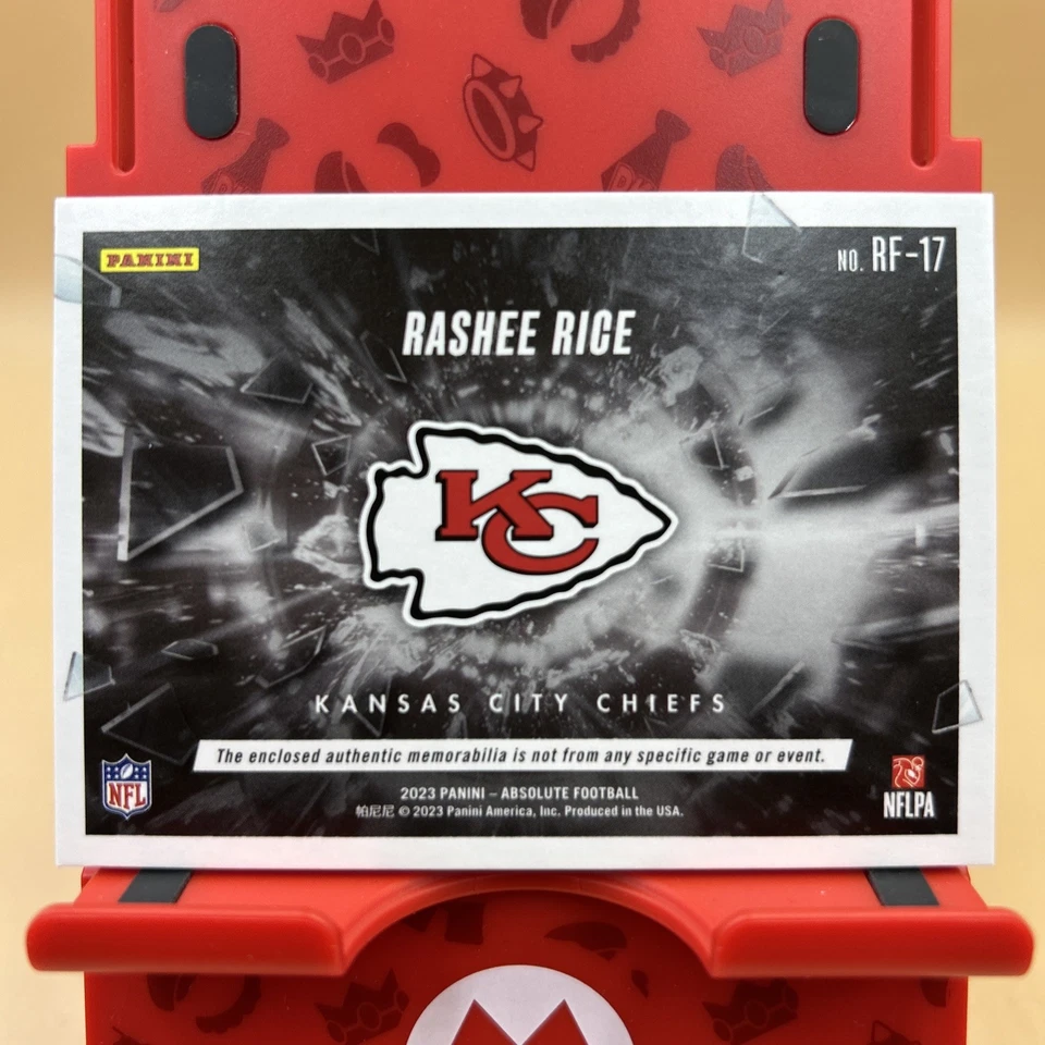 2023 Panini Absolute Football Rashee Rice RC 84/99 Patch Rookie Force Chiefs - Image 4 of 4
