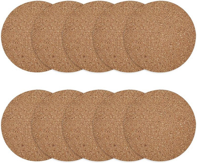 10 Pack Round Cork Coasters 4'' Natural Drink Coaster Reusable DIY Craft Backing