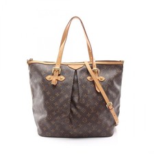 Louis Vuitton Palermo Monogram Shoulder Bag Canvas Leather Brown