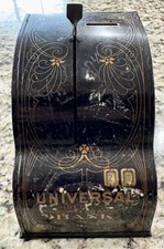 Vintage Universal Cash Register Figural Metal Mechanical Coin Bank - 5  high
