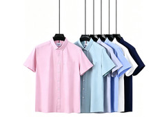 100 COTTON Short Sleeve Shirt Casual Button Down Business Oxford Tops M-4XL