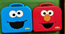 Sesame Street ABC 123 Learning Toy Carry Case Set Elmo Cookie Monster Complete