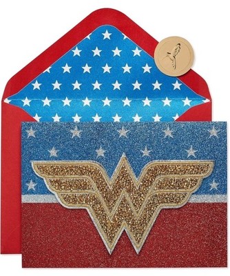 Papyrus Birthday Wonder Woman Card ''Hope your birthday is as WONDERFUL as you...