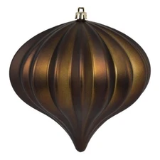 Vickerman UV Treated Onion Christmas Ornaments in Matte Chocolate (Set of 3)