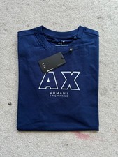 Image of Armani Exchange Mens Navy Tee In Regular Size