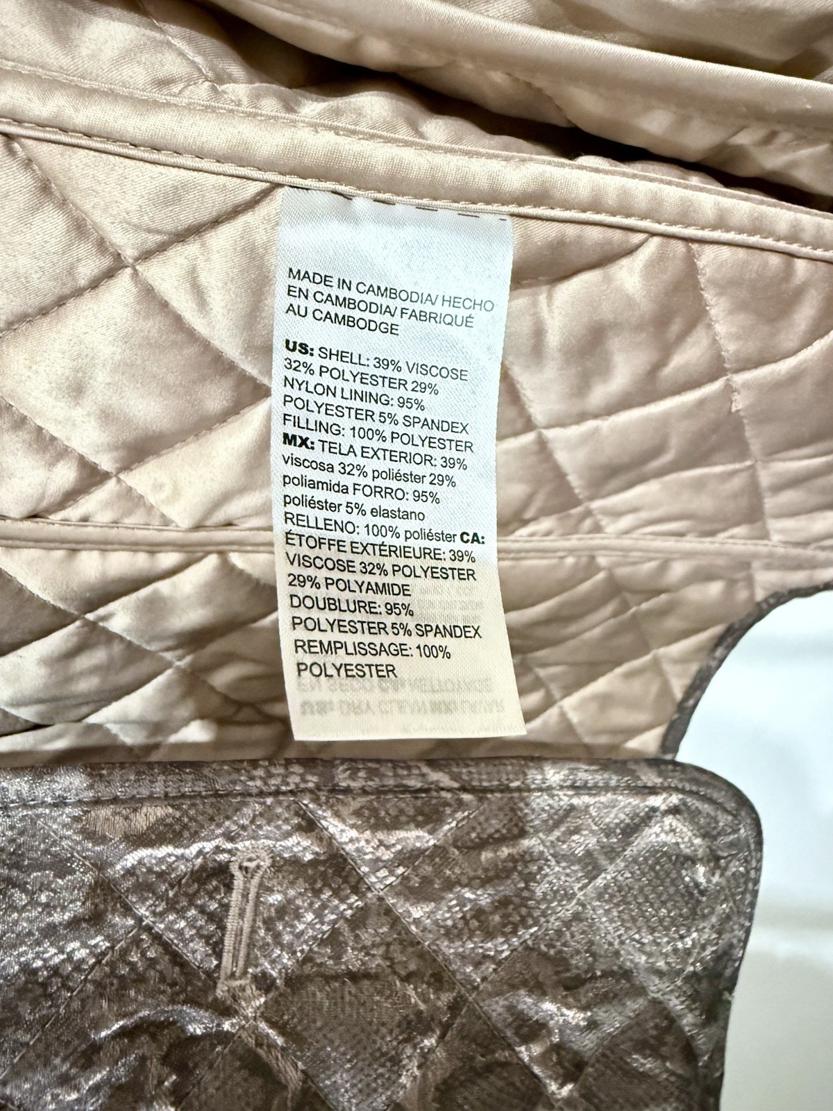 Chico’s Quilted Python Animal Print Outerwear Jac… - image 9