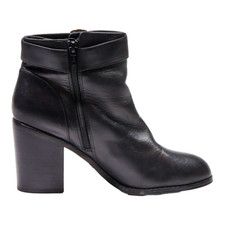 BUFFALO Ankle Boots Black Leather Womens UK 6