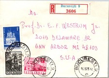 GOLDPATH: Romania cover 1975 to USA registered CV916_P06