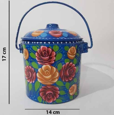 TruckArt Milcheimer/Pakistanischer handbemalter Eimer/Homedecor/Mehrfarbig/17x14cm