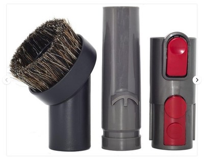 Round Horse Hair Vacuum Brush + Attachment Adapter Kit Dyson V6 V7 V8 V10 V11