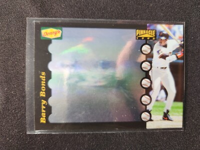 barry bonds holographic card 1996 Pinnacle Denny's Baseball Barry Bonds Hologram #8