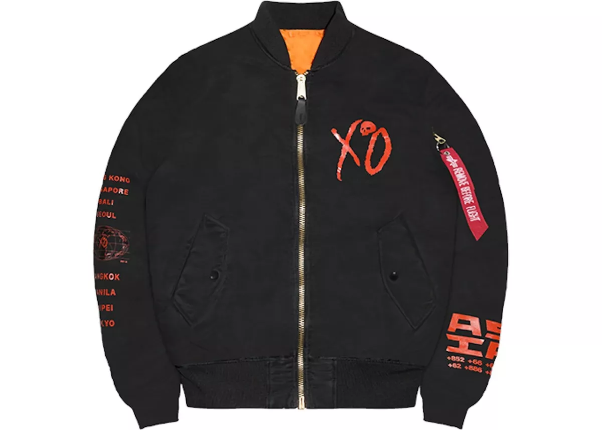 the weeknd abel the killer bomber jacket (asia tour 2018) limited edition