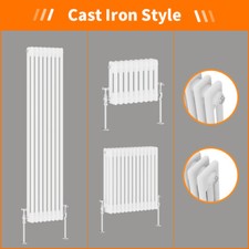 Traditional Cast Iron Style Radiator Horizontal Vertical 2 3 Column Rads White