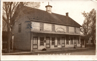Brier Hill, New York,  Grange (Centennial) Hall,  St. Lawrence Co, Postcard RPPC