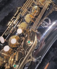 Prestini SA-454LBG Alto Sax Classic Pro Black Body  Gold Keys