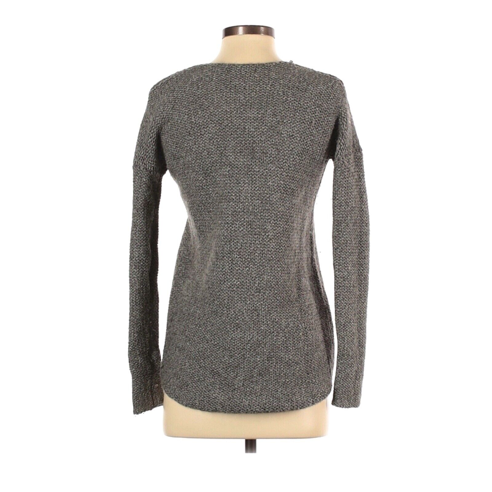 Helmut Lang Grey Scoop Neck High/Low Sweater Size… - image 4
