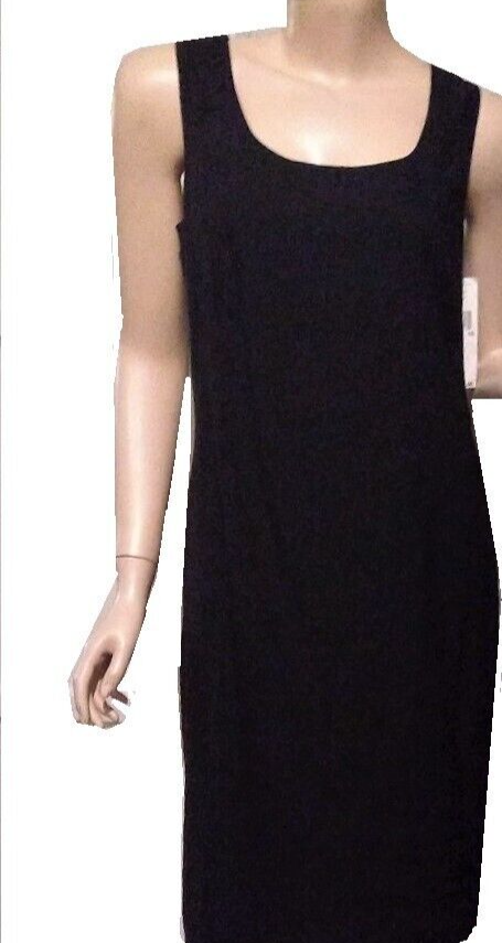 DKNY Women's Black Sleeveless, Scoop Neck Linen Dress, Size 10 | eBay