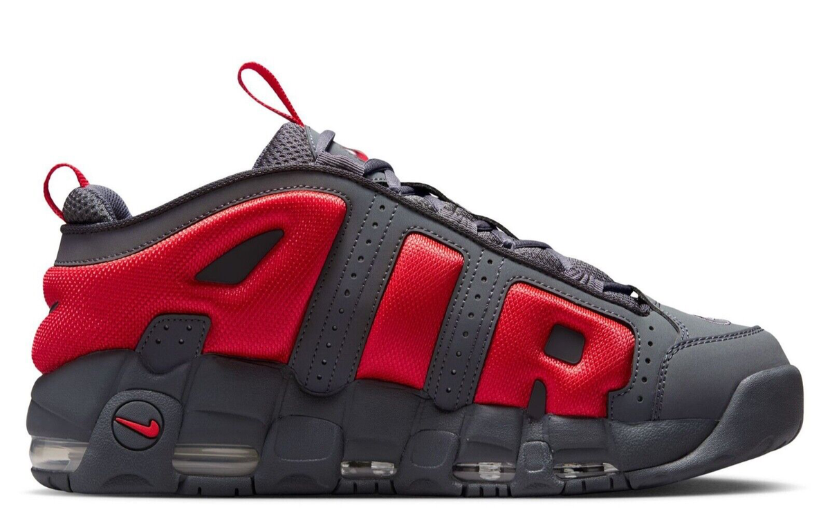 Nike Air More Uptempo Sneakers Dark Grey Low Top Trainers Nike Air More Uptempo Sneakers Dark Grey Low Top Trainers