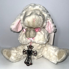Ganz Pink Serenity Lamb With Crib Cross - Christening or Baptism Gift - NWT