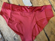 Amoena Lara Satin Panties Knickers Ruby Red New Uk 18 Larger Lady Xdress 