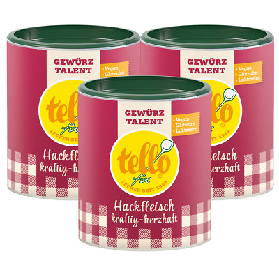 (EUR 26,64EUR/kg) tellofix Gewürz Talent Hackfleisch (3 x 150 g)